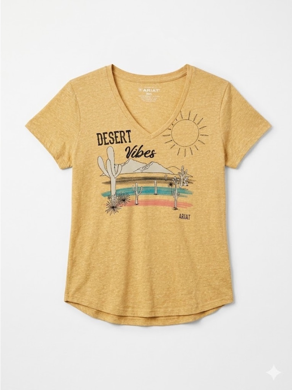 Ariat Desert Vibes Western Graphic Tee Women’s Medium Mustard